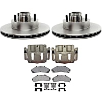 KIT-210516-366 Front Brake Disc and Caliper Kit, Natural, Semi-Metallic, 5 Lugs, R-Line Series
