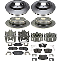 KIT-210516-734 Front and Rear Brake Disc and Caliper Kit, Natural, Ceramic, 5 Lugs, R-Line Series