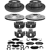 KIT-210516-836 Front and Rear Brake Disc and Caliper Kit, Natural, Ceramic, 6 Lugs, R-Line Series