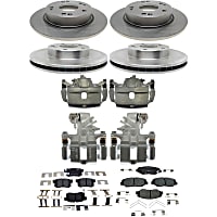 KIT-210516-850 Front and Rear Brake Disc and Caliper Kit, Natural, Ceramic, 5 Lugs, R-Line Series