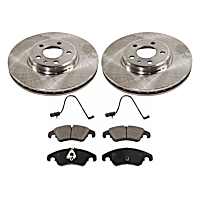KIT-TRW101221-118 Front Brake Disc and Pad Kit, Plain Surface, 5 Lugs, Cast Iron Disc, Semi-Metallic Pad, Premium Friction Series