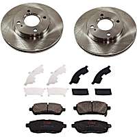 KIT-TRW101221-1313 Front Brake Disc and Pad Kit, Plain Surface, 4 Lugs, Cast Iron Disc, Ceramic Pad, Premium Friction Series