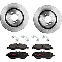 KIT-TRW101221-2385 Front Brake Disc and Pad Kit, Plain Surface, 5 Lugs, Cast Iron Disc, Semi-Metallic Pad, Premium Friction Series