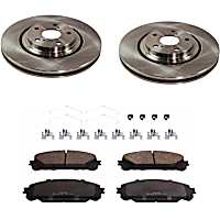 KIT-TRW101221-2507 Front Brake Disc and Pad Kit, Plain Surface, 5 Lugs, Cast Iron Disc, Ceramic Pad, Premium Friction Series