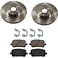 KIT-TRW101221-3300 Front Brake Disc and Pad Kit, Plain Surface, 5 Lugs, Cast Iron Disc, Ceramic Pad, Premium Friction Series