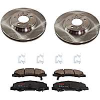 KIT-TRW101221-436 Front Brake Disc and Pad Kit, Plain Surface, 5 Lugs, Cast Iron Disc, Ceramic Pad, Premium Friction Series