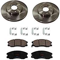 KIT-TRW101221-681 Front Brake Disc and Pad Kit, Plain Surface, 5 Lugs, Cast Iron Disc, Ceramic Pad, Premium Friction Series