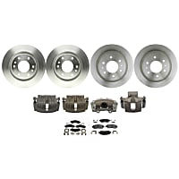 KIT1-210516-836 R-Line Series Front and Rear Brake Disc and Caliper Kit, 4-Wheel Set
