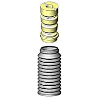 SB124 Shock and Strut Boot - Black, Strut boot, Direct Fit, Sold individually