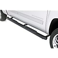 23889007 5 in. Oval Curved Series Nerf Bars Powdercoated Black, Covers Cab Length - Set of 2