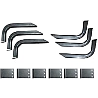 300058 Running Board Mounting Kit - Natural, Steel, Direct Fit, Kit