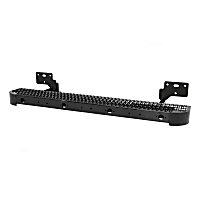 415358-571513 Rear Bumper, Black, Step with Fixed Brackets
