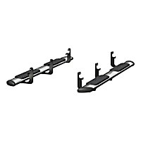 477088-401535 Side Steps - Powdercoated Textured Black, Carbon Steel, Direct Fit, Set of 2