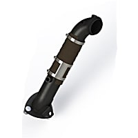 GMCA428 Down Pipe - Black, Aluminized Steel, Direct Fit, Sold individually