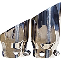 T5111 Exhaust Tip - Polished, Stainless Steel, Dual, Direct Fit, Set of 2
