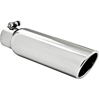 T5148 Exhaust Tip - Polished, Stainless Steel, Single, Universal, Sold individually