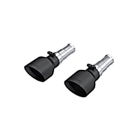 Exhaust Tip - Black, Stainless Steel, Direct Fit, Sold Individually