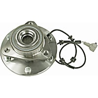H513124 Front, Driver or Passenger Side Wheel Hub, 5 Lugs, With Bearing,, Supreme Series
