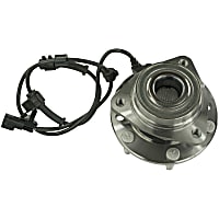 H513188 Front, Driver or Passenger Side Wheel Hub, 6 Lugs, With Bearing,, Supreme Series
