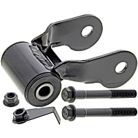 MS400493 Leaf Spring Shackles and Hangers - Black, Steel, Direct Fit, Sold individually