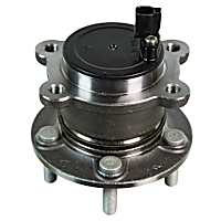 512499 Rear, Driver or Passenger Side Wheel Hub, 5 Lugs, With Bearing,, Problem Solver Series