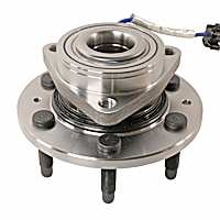 515096 Front, Driver or Passenger Side Wheel Hub, 6 Lugs, With Bearing,, Problem Solver Series