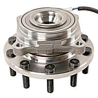 515102 Front, Driver or Passenger Side Wheel Hub, 10 Lugs, With Bearing,, Problem Solver Series