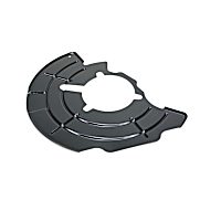52090432AC Front, Passenger Side Brake Dust Shields Black, Steel, OE Replacement Series