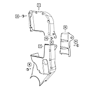 68098297AA Lower Timing Cover, Black, Plastic Mopar Timing Cover