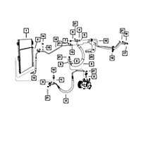 68161181AB Direct Fit A/C Discharge and Liquid Line, Sold Individually