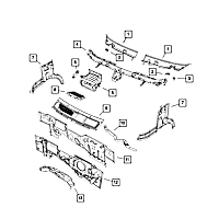 68169374AA Center Bumper Cover Air Duct