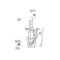 68206840AA Washer Reservoir, Without Pump