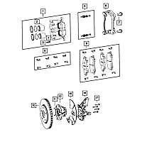 68456059AA Direct Fit Disc Brake Hardware Kit, Sold Individually