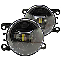 LF010 Front, Driver and Passenger Side Fog Light, With bulb(s)