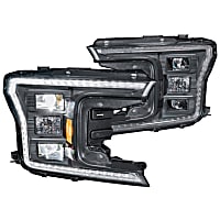 Driver or Passenger Side Halogen/LED Headlight, With bulb(s)