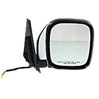 Passenger Side Mirror, Power, Manual Folding, Heated, Chrome, No Signal Light, No Memory, No Puddle Light, No Auto-Dimming, No Blind Spot Feature