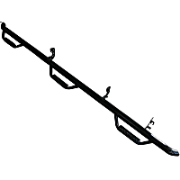 D06110CC-6-TX N-Fab Bed Access Nerf Bars Powdercoated Textured Black, Covers Wheel to wheel - Set of 2
