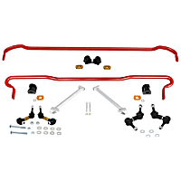 REV013.0002 Front and Rear Sway Bar Kit, Steel, 22 mm, Non-adjustable, Powdercoated red