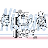 89039 A/C Compressor, With Clutch, 6-Groove Pulley