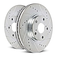 AR8234XPR Front Brake Disc, Cross-drilled and Slotted, Vented, 5 Lugs 259.08 mm Evolution Drilled & Slotted Series