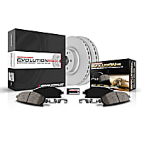 CRK3127 Rear Brake Disc and Pad Kit, Plain Surface 5 Lugs 281.6 mm Ceramic Z17 Evolution Geomet Coated
