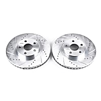 JBR931XPR Front Brake Disc, Cross-drilled and Slotted, Vented, 5 Lugs 10.83 in. Evolution Drilled & Slotted Series