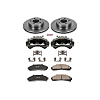 KCOE1860 Front Brake Disc and Caliper Kit, Natural Caliper, Ceramic, 5 Lugs, Z17 OE Replacement