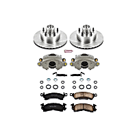 KCOE2908 Front OE Stock Replacement Low-Dust Ceramic Brake Pad, Rotor and Caliper Kit