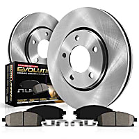 KOE572 Front Brake Disc and Pad Kit, Plain Surface 5 Lugs 280 mm Ceramic OE Replacement