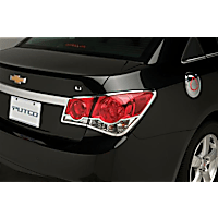 400597 Tail Light Cover - Chrome, Plastic, Cutouts, Direct Fit, Sold individually