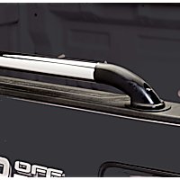 79894 Bed Rails - Black and Silver, Stainless Steel, Direct Fit, Set of 2