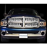 89108 Grille Insert - Silver, Stainless Steel, Flames, Direct Fit