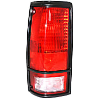 Driver Side Tail Light, Without bulb(s), Halogen, Clear and Red Lens