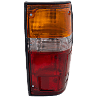 Passenger Side Tail Light, with Bulb, Halogen, Amber, Clear and Red Lens, With Black Trim